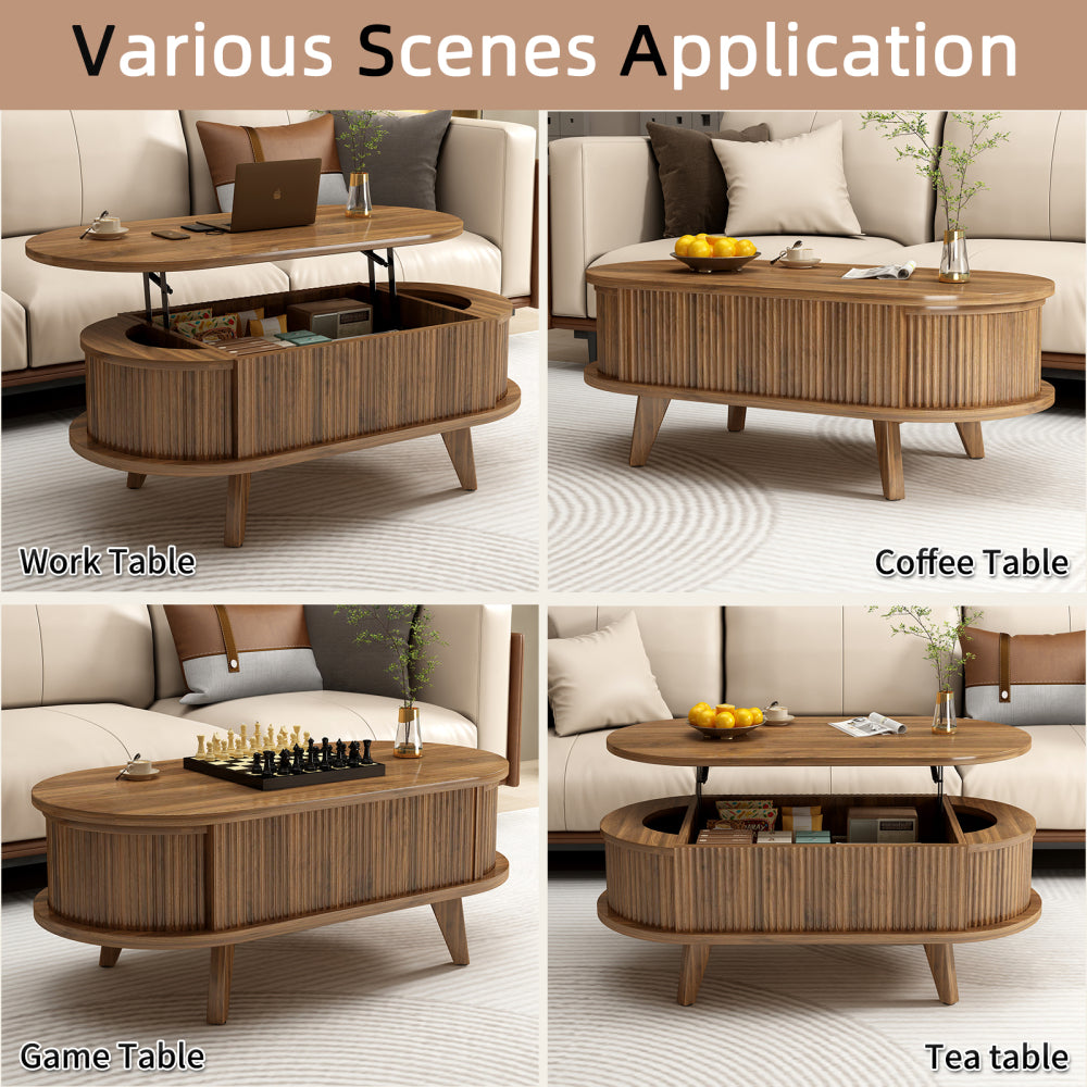 adjustable lift top coffee table hidden storage compartment - Temu