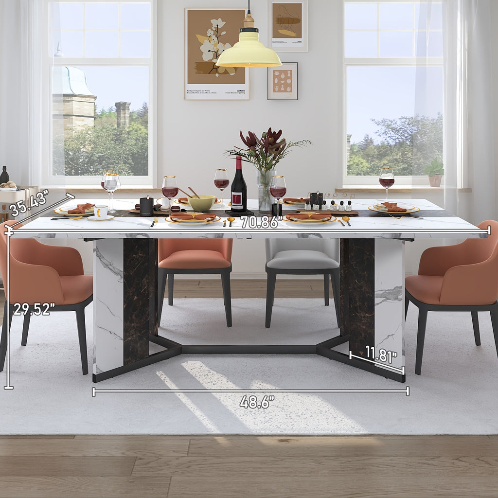 71 rectangle modern dining table office   room - Temu