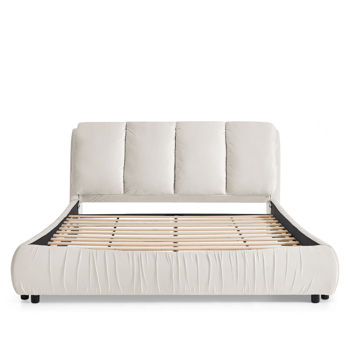 size upholstered bed frame modern minimalist style segmented - Temu