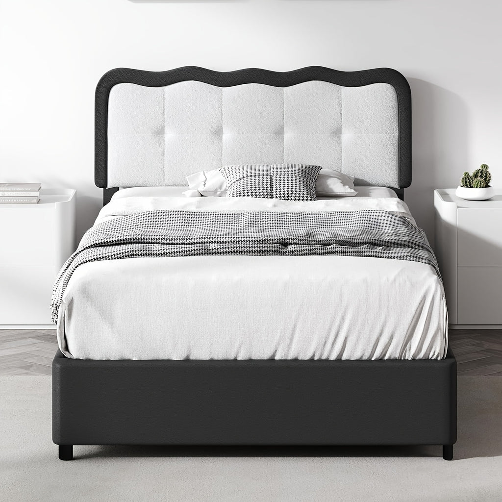 twin full size bed frame cloud bed frame pu leather - Temu