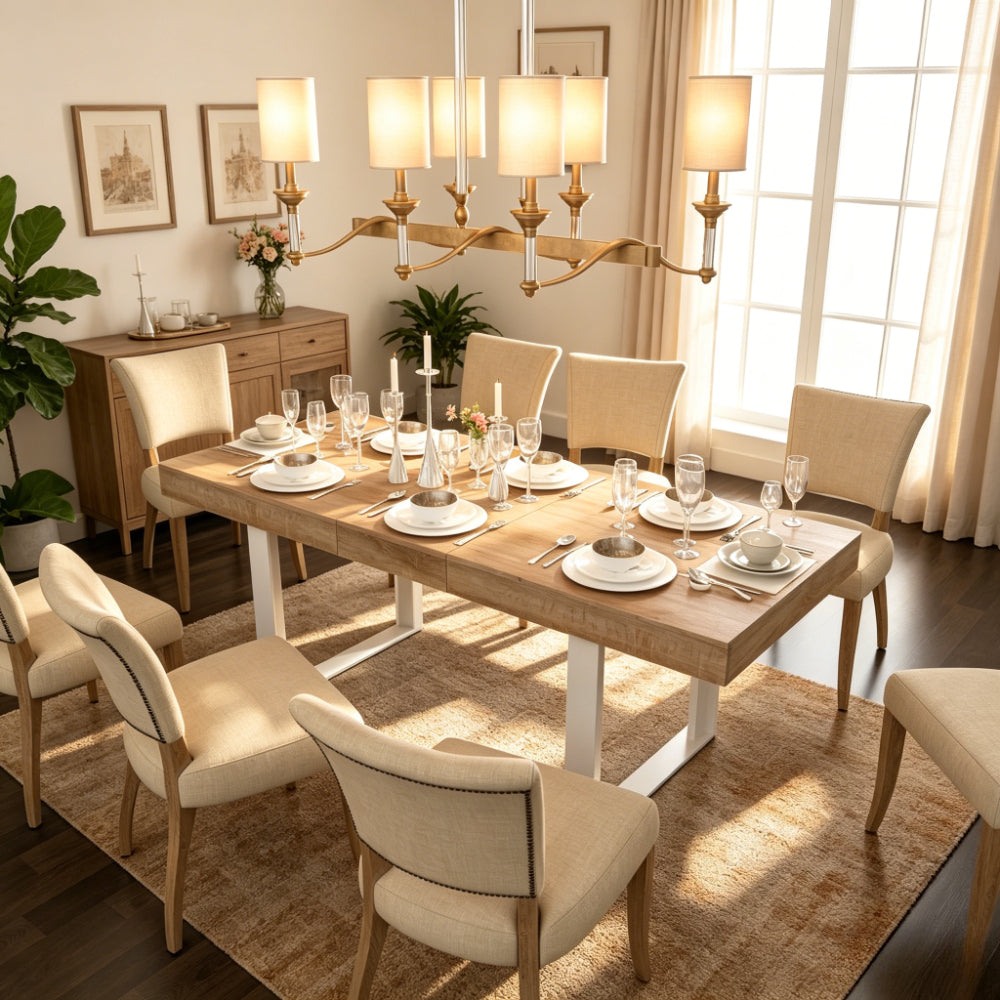 extendable dining table 6 8 10 people   - Temu