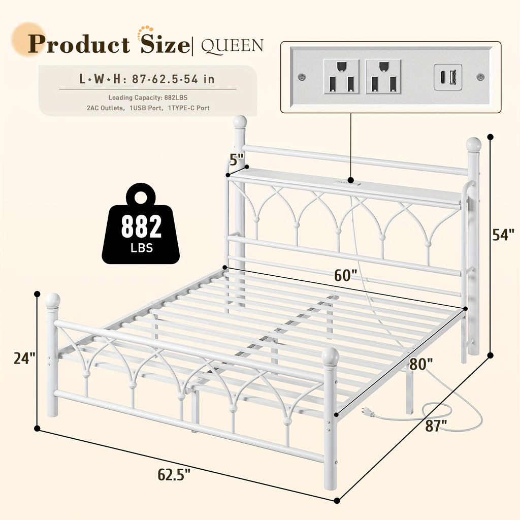 twin bed frame headboard metal twin size bed frame - Temu