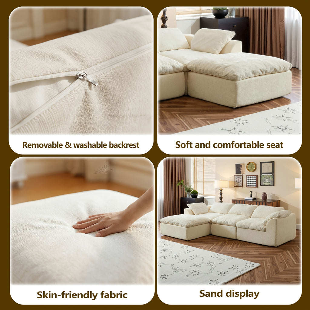 cloud couches living room boneless couch l shape comfy sofa - Temu