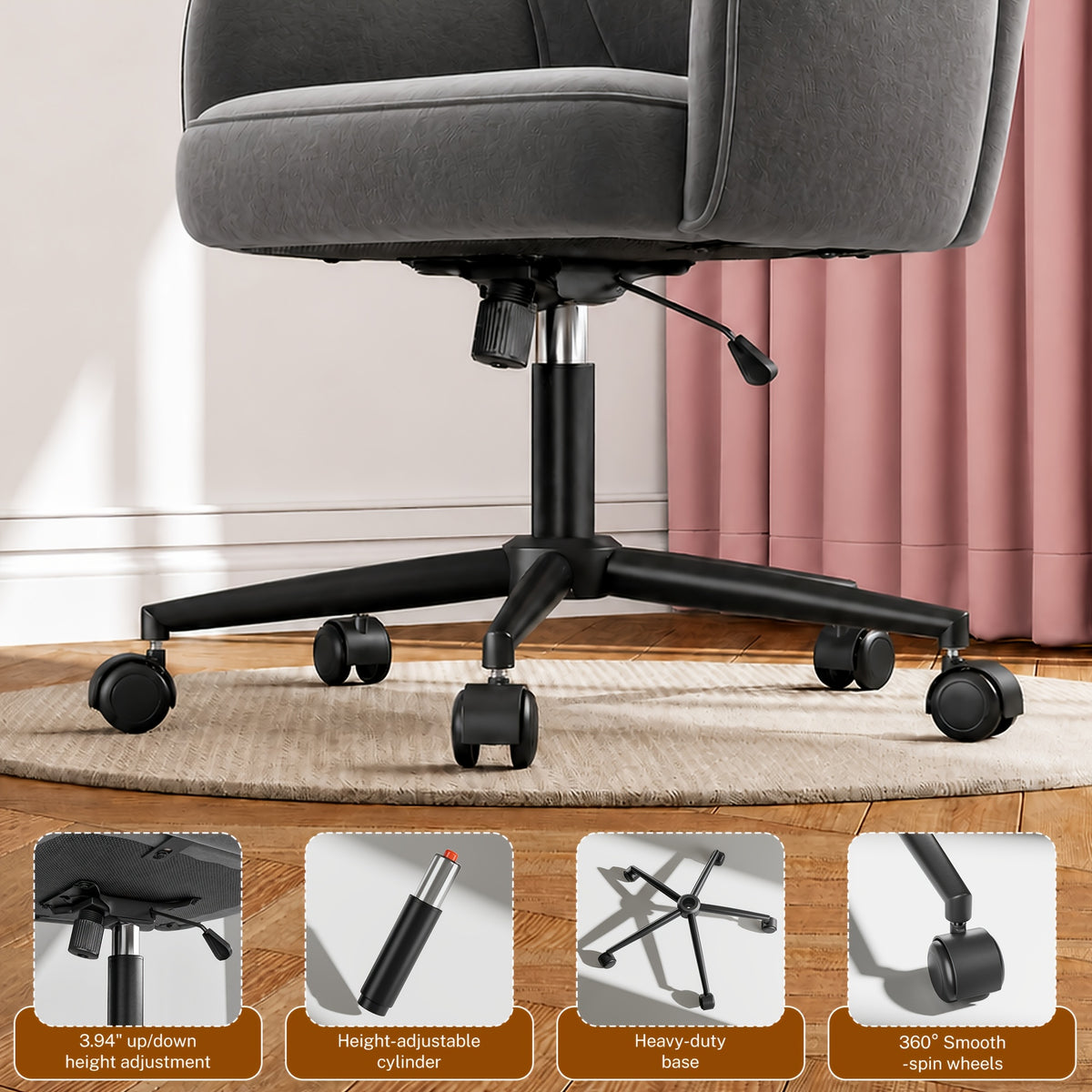 comfortable velvet accent chair living room adjustable - Temu