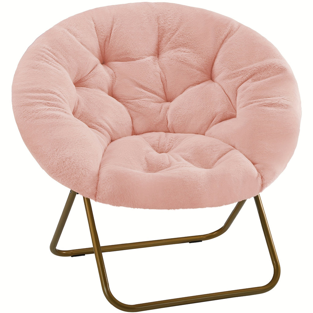 round folding leisure chair perfect relaxing in bedroom - Temu