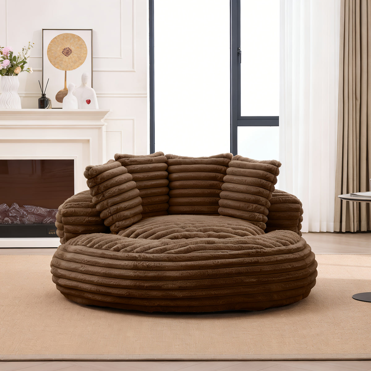 55 oversized high back bean bag chair plush floor lounger - Temu
