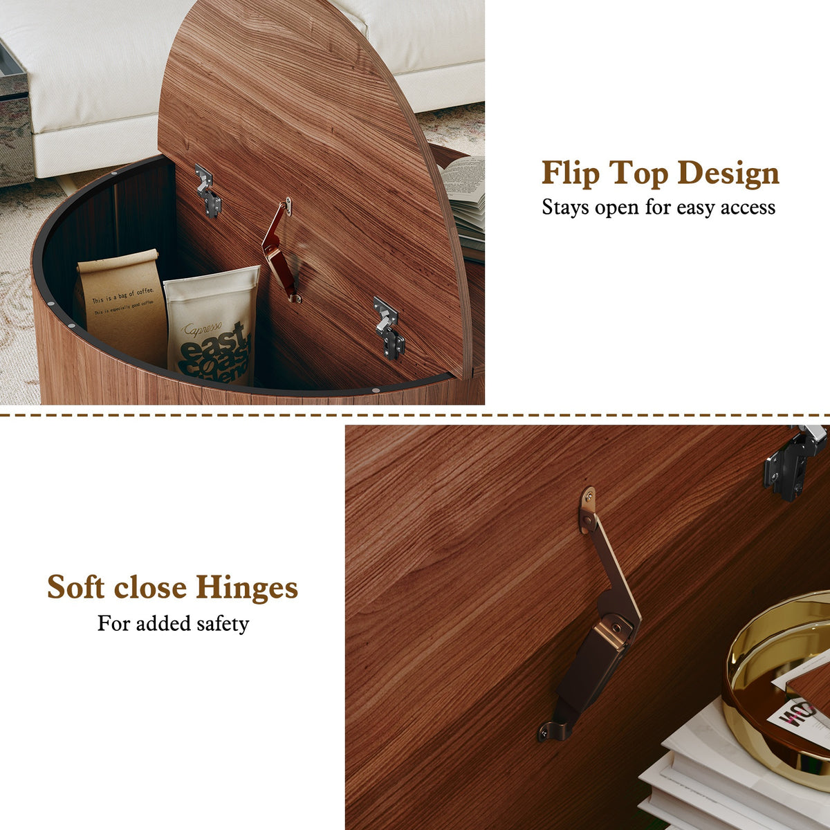 31 7 coffee table curved sliding door round coffee table - Temu