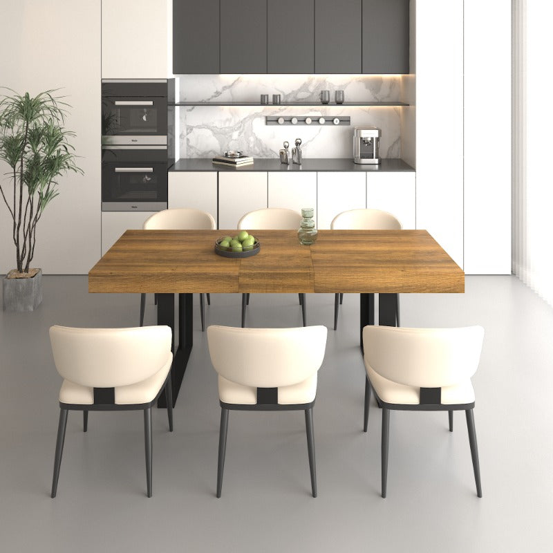 rectangle extendable dining table designed 6 10 people - Temu