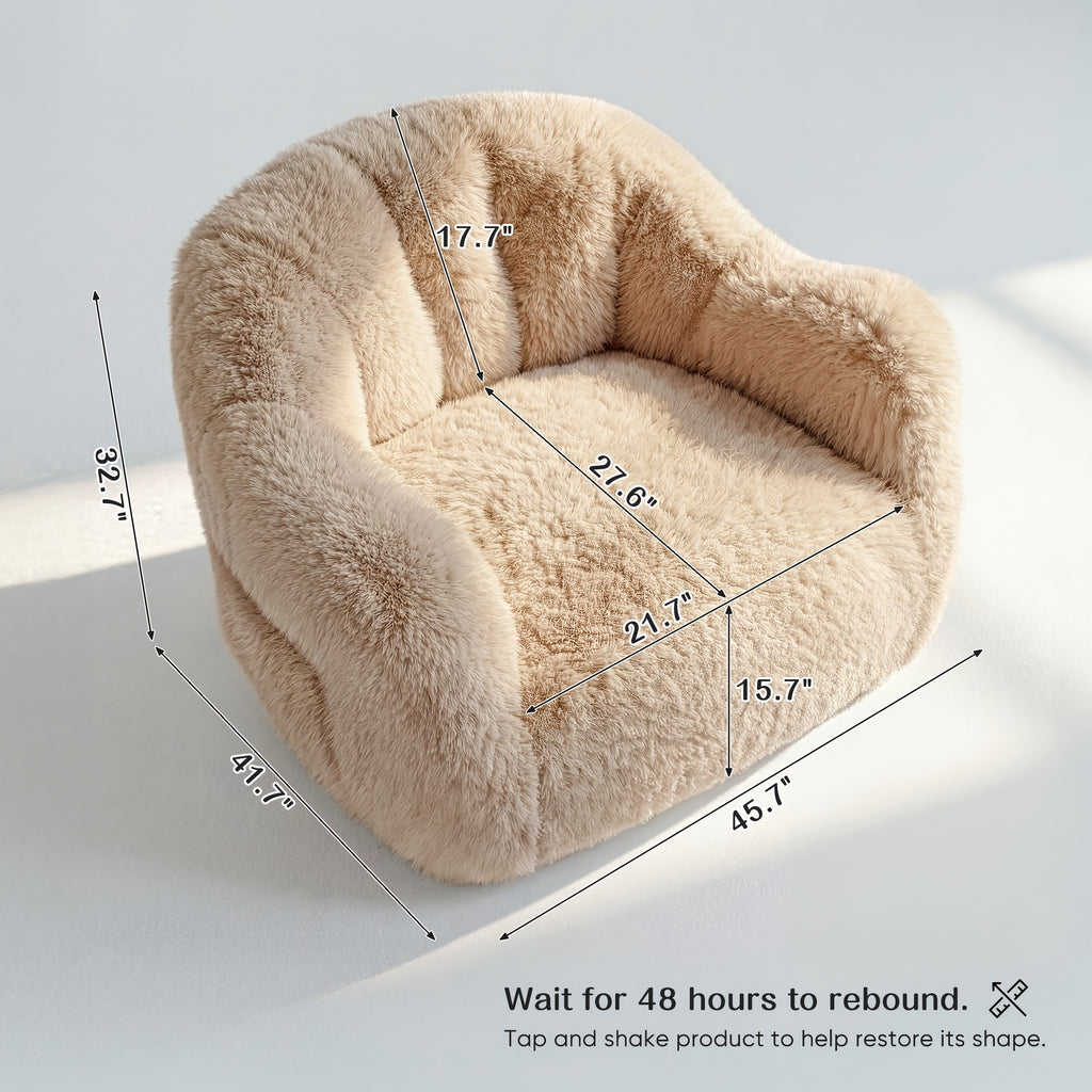 fluffy enormous bean bag chair armrests   - Temu