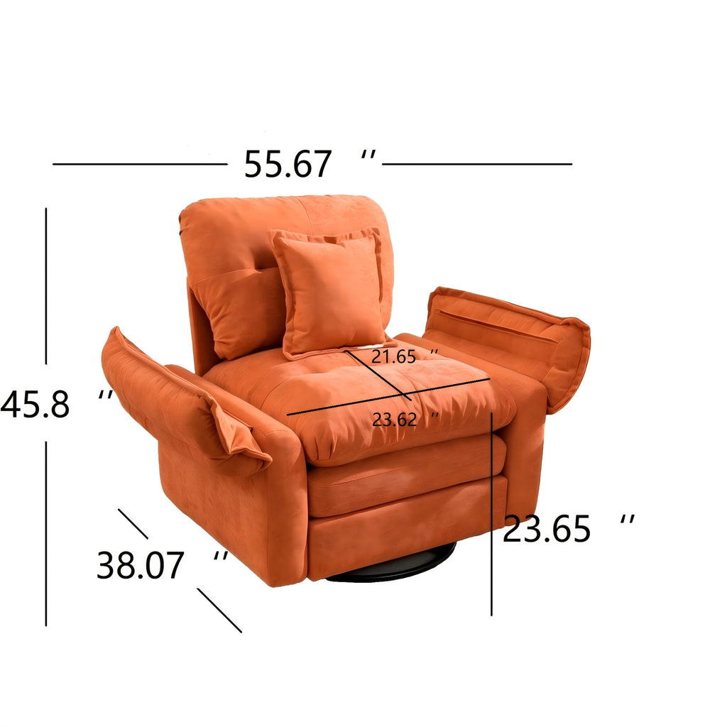 modern chenille swivel accent chair 360 rotation double - Temu