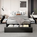 full queen size platform bed frame 3 storage drawers - Temu