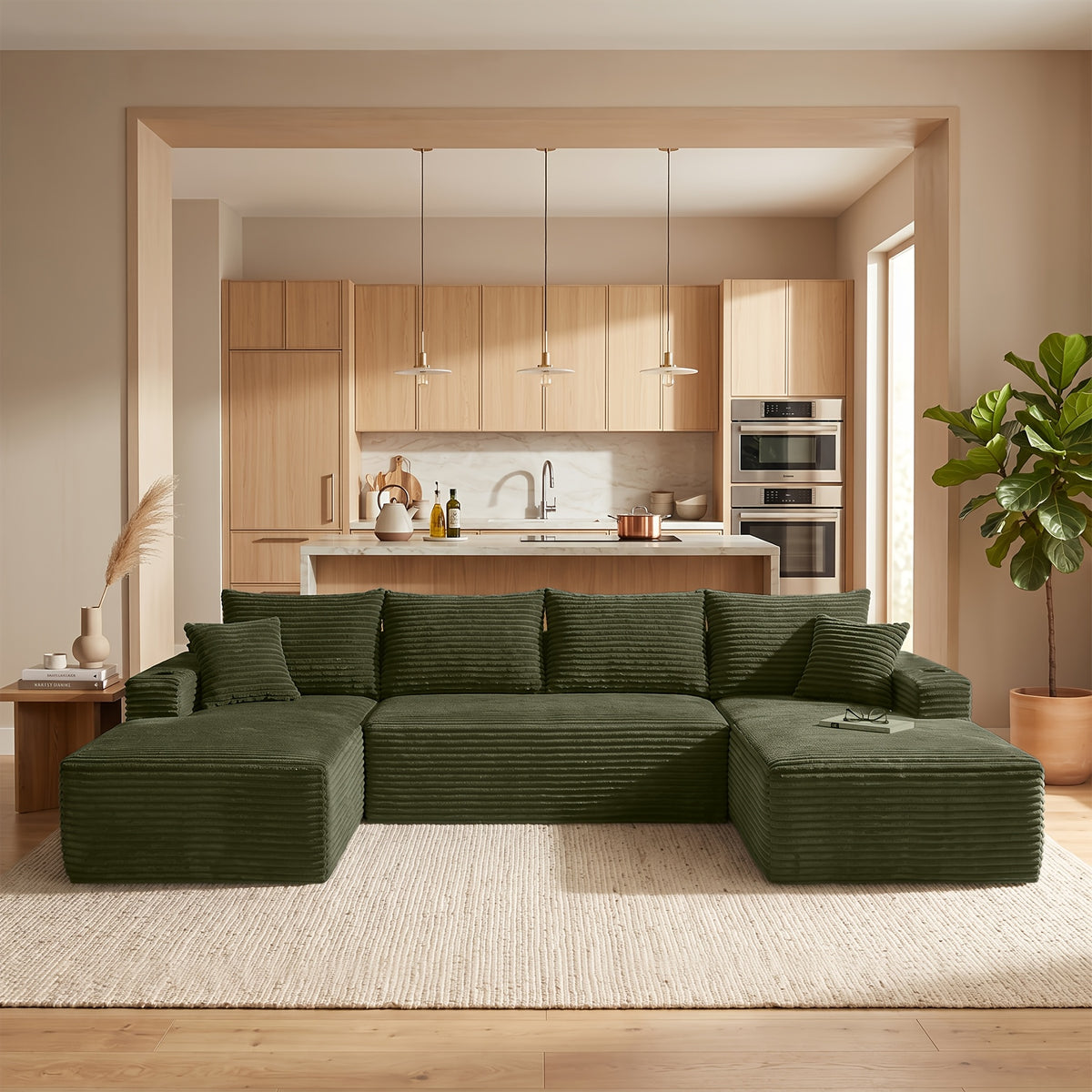 134 inch ultra large u shaped cloud sofa suitable living - Temu
