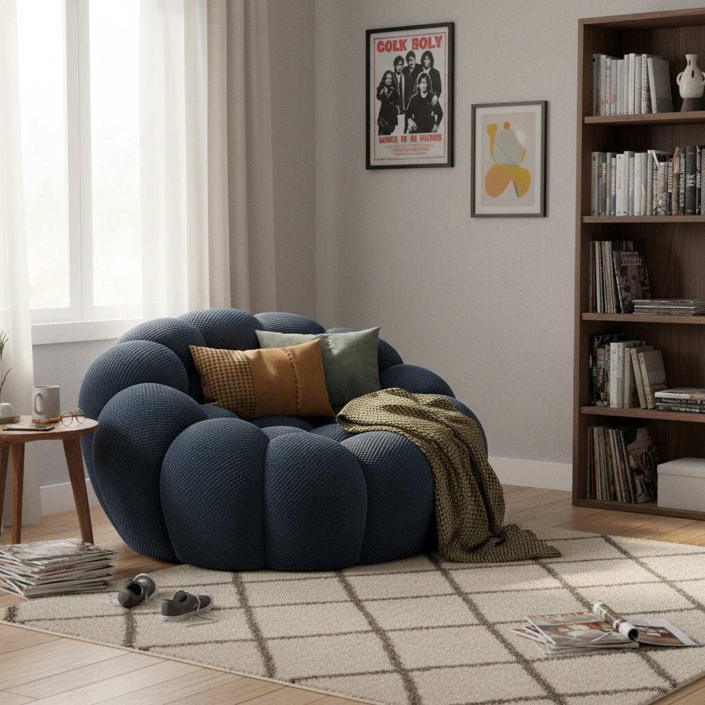 luxury fabric round sofa living room furniture modern sofa - Temu