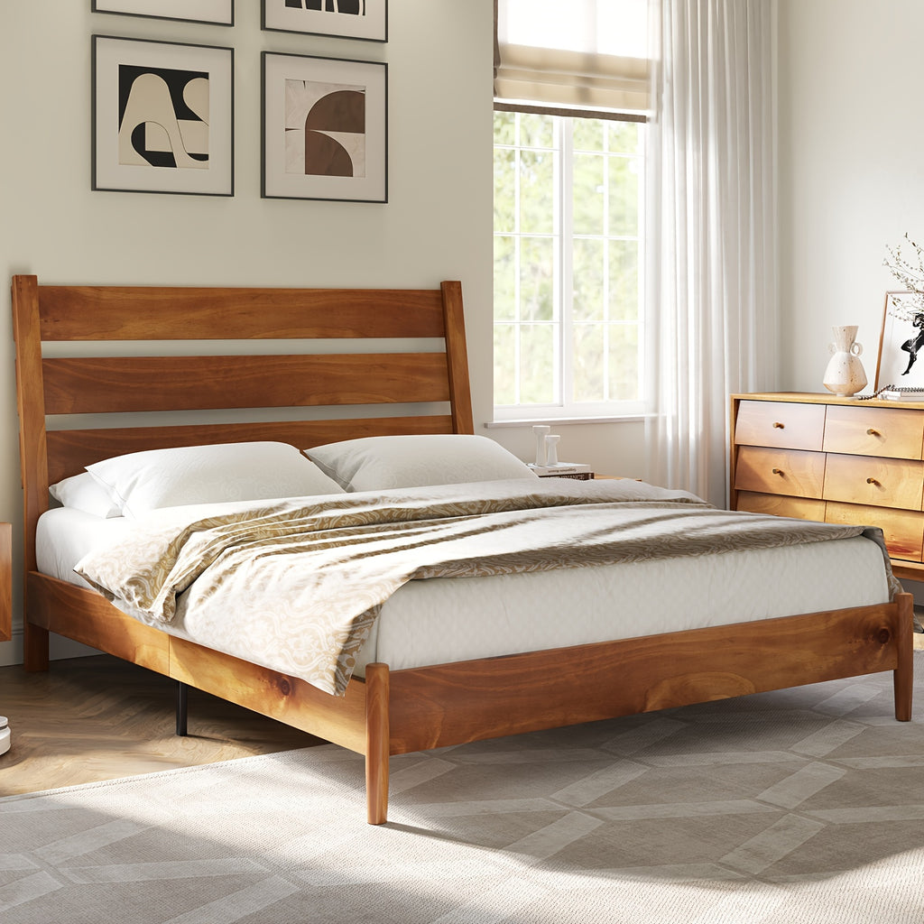 solid wood bed frame   century platform bed reclining - Temu