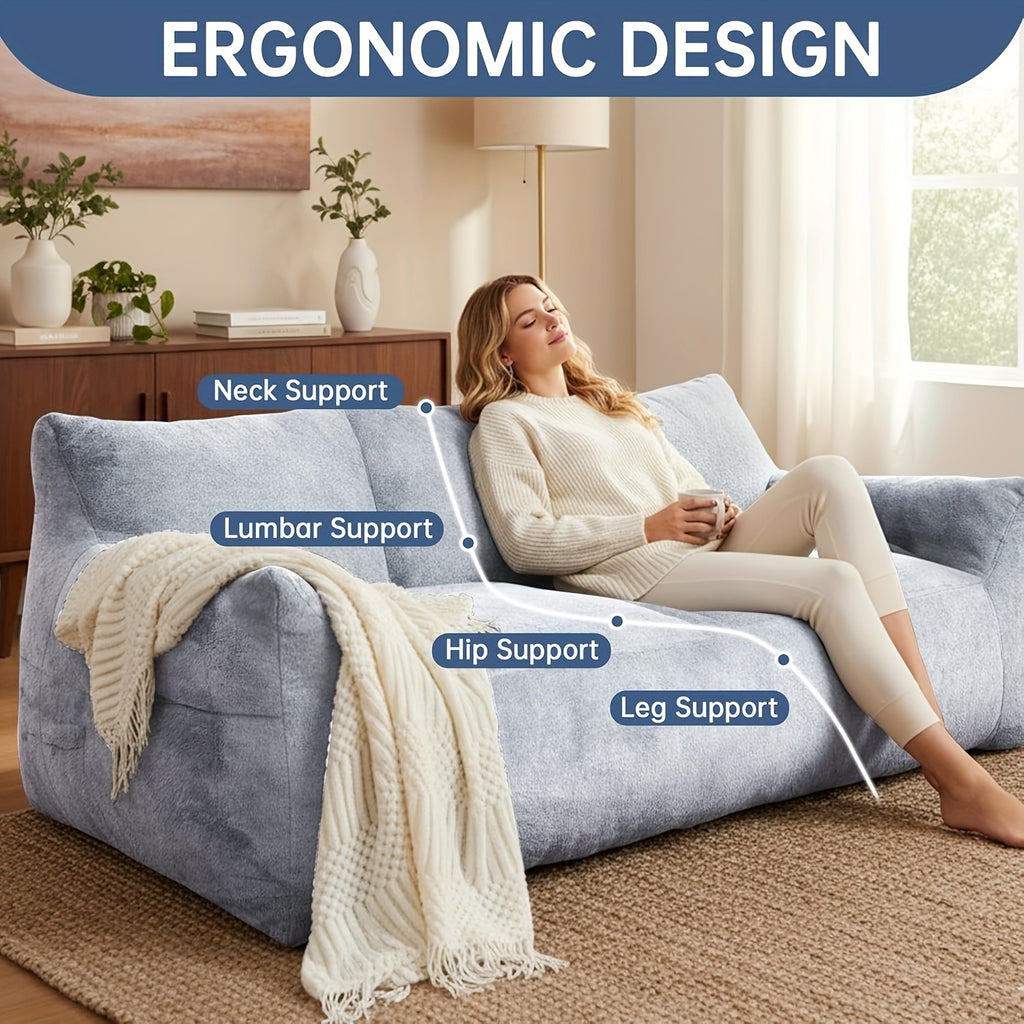 loveseat sofa oversized lounge sofa   fluffy lazy sofa - Temu