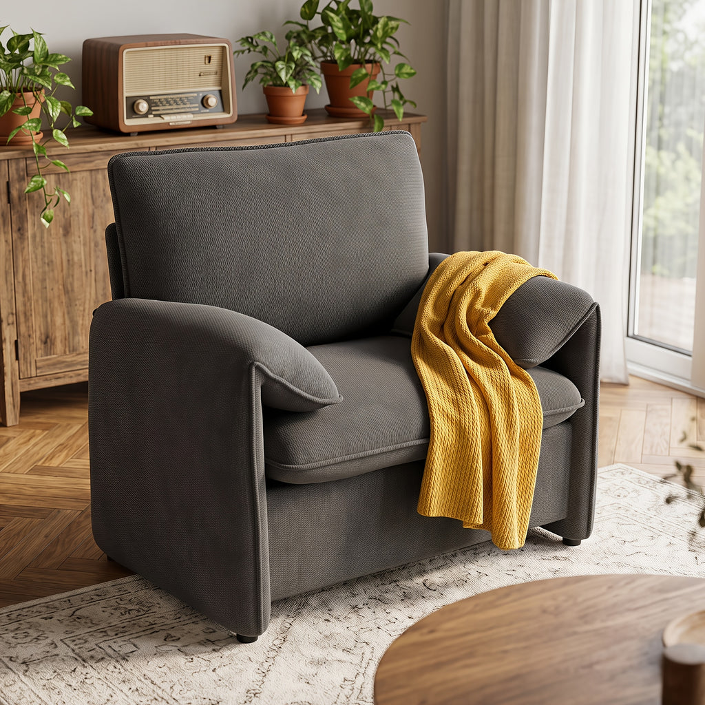 37 deep seat oversized accent chair comfy chenille - Temu