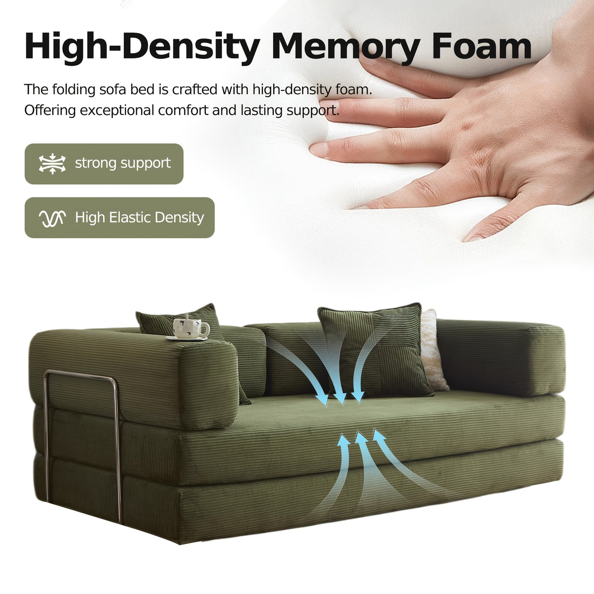 detachable armrest foldable mattress couch armless foldable - Temu
