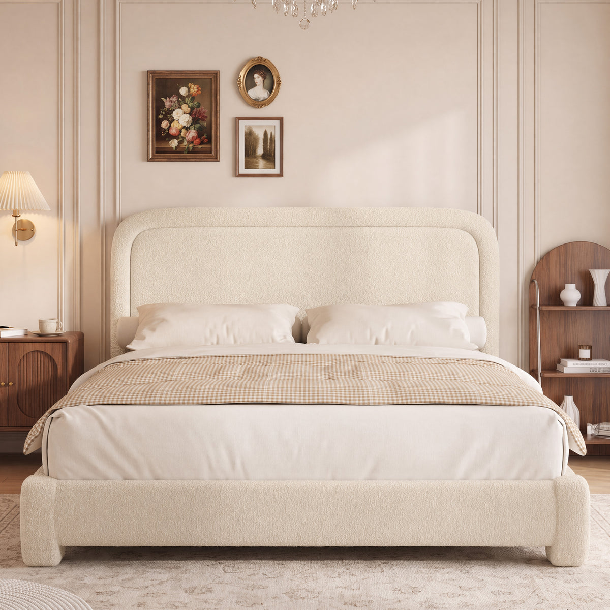 full queen king size bed frame adjustable headboard - Temu