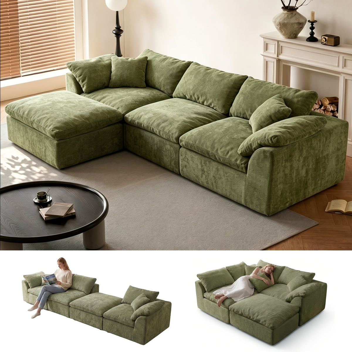 cloud shaped l shaped sofa living room frameless comfortable - Temu