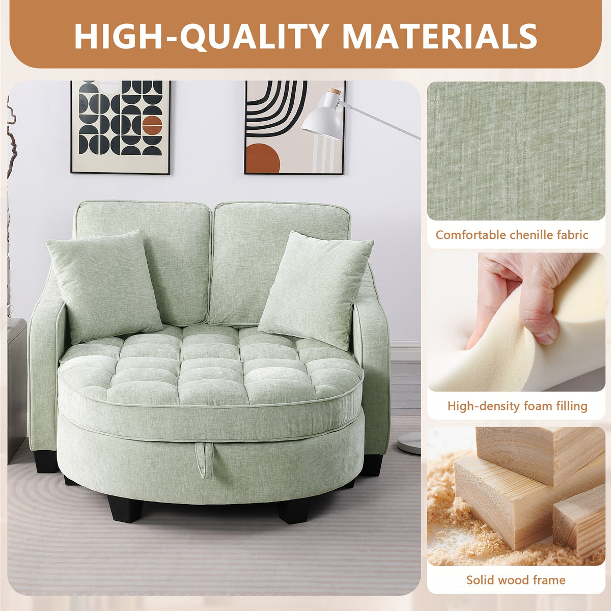 double sofa double sofa chaise longue irregular armrests - Temu