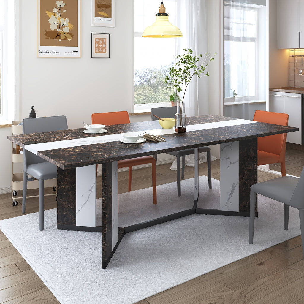 71 rectangle modern dining table office   room - Temu
