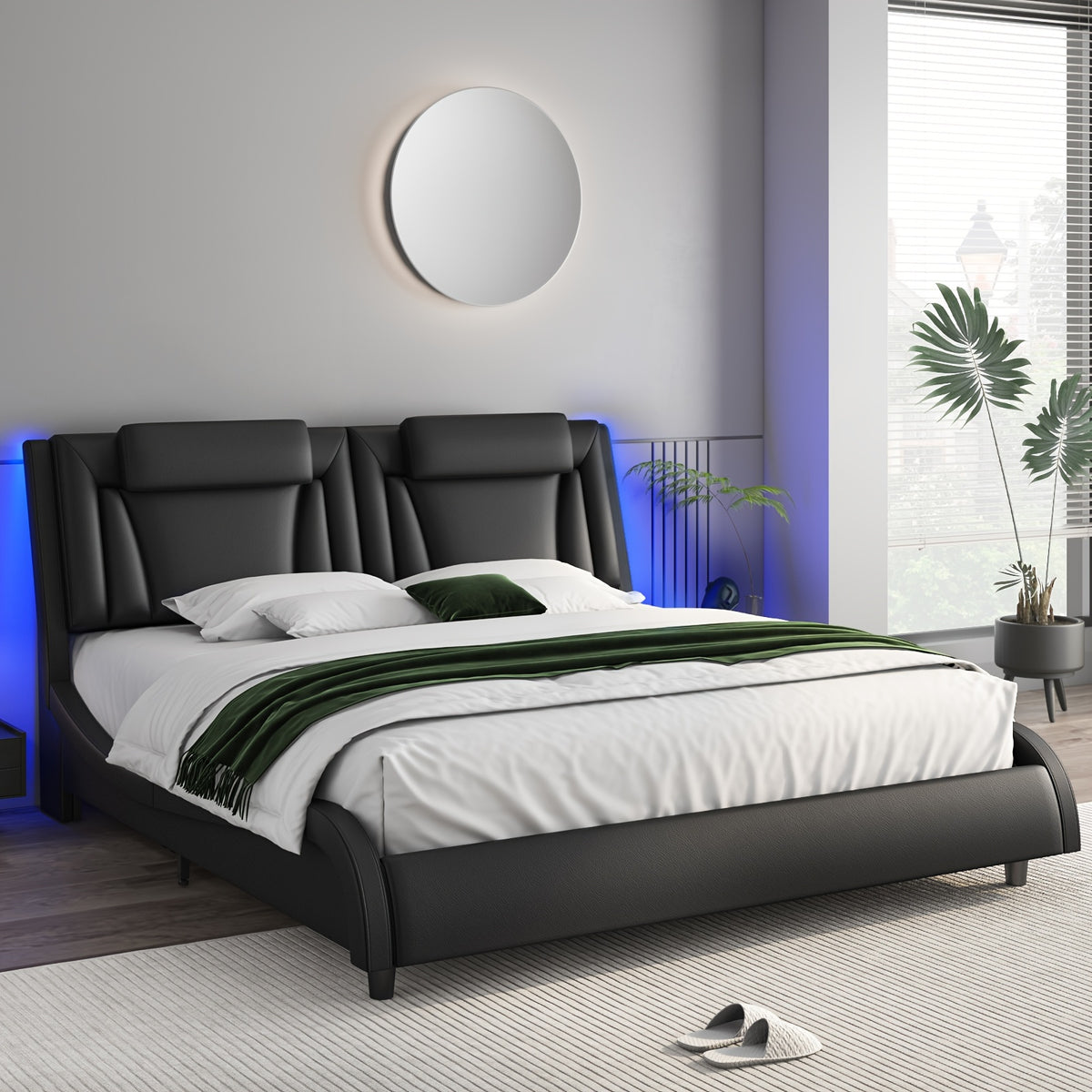 upholstered bed frame   in full queen king sizes - Temu