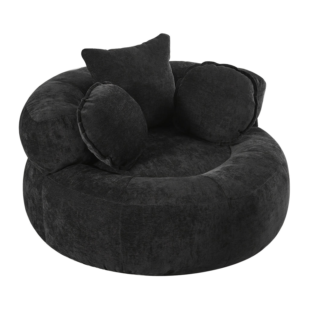 round oversized chair floor sofa chair chenille compressed - Temu