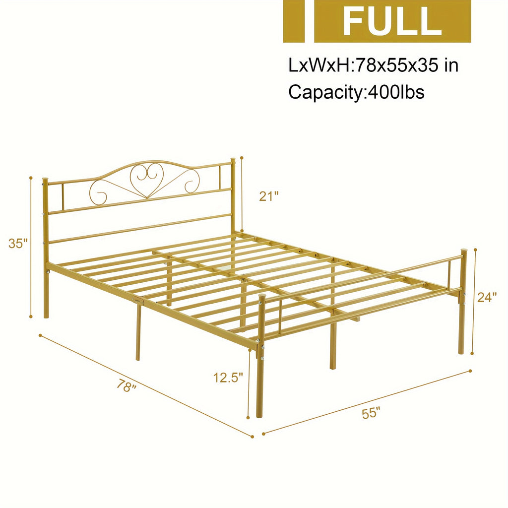 metal bed frame head   boards steel slats mattress - Temu