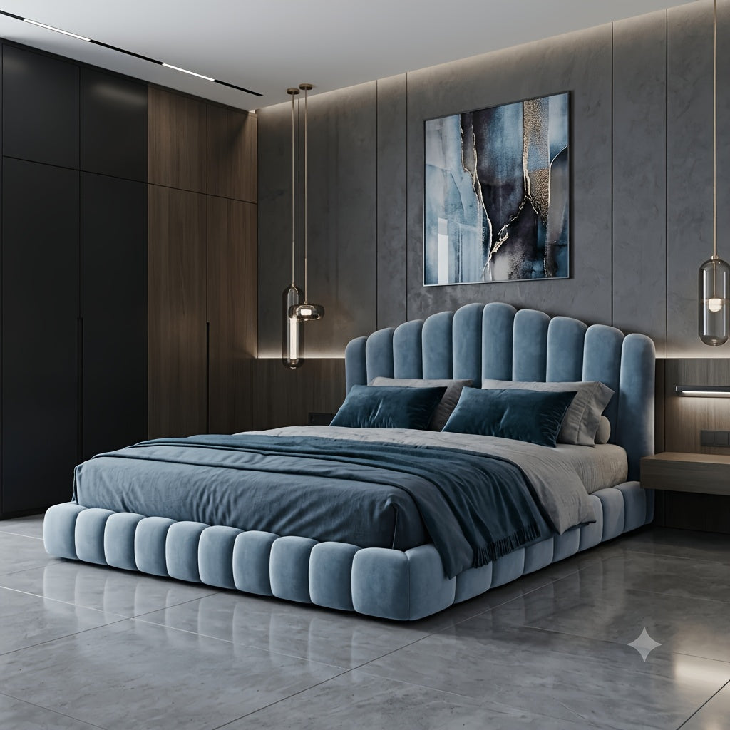 bed frame shell shaped headboard   - Temu