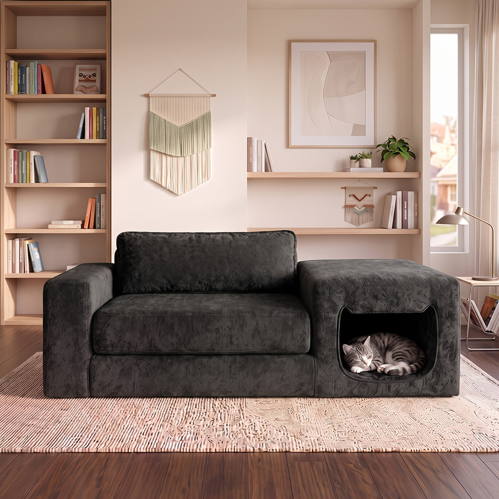 in one sofa humans pets chenille fabric single seater lounge - Temu