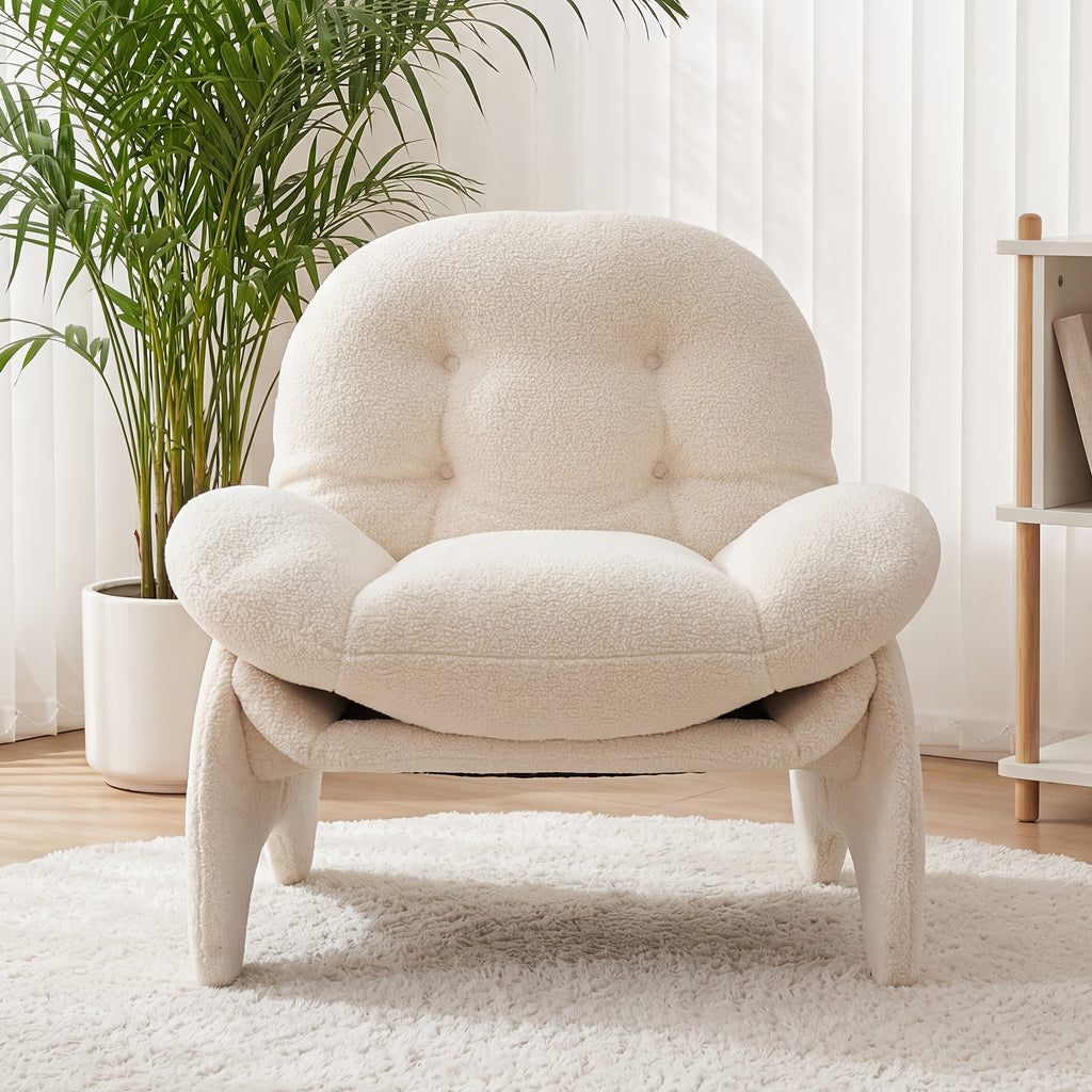 modern accent chair oversized comfy reading chair - Temu