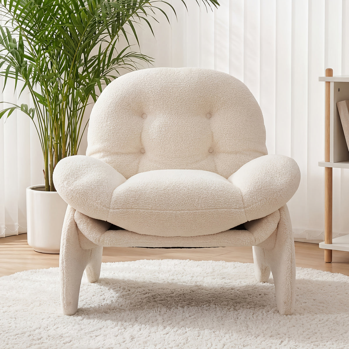 modern accent chair oversized comfy reading chair - Temu
