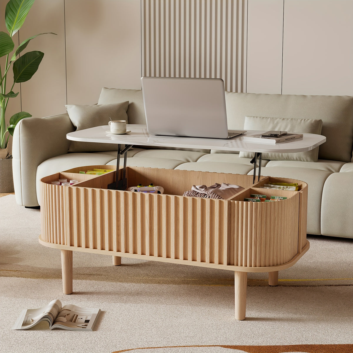 40 inch lift top coffee table featuring storage a   - Temu