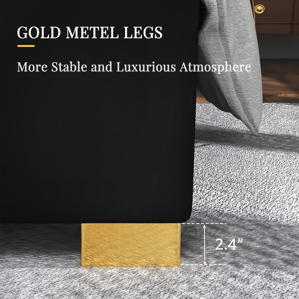 a platform bed frame measuring 65 inches featuring a velvet - Temu