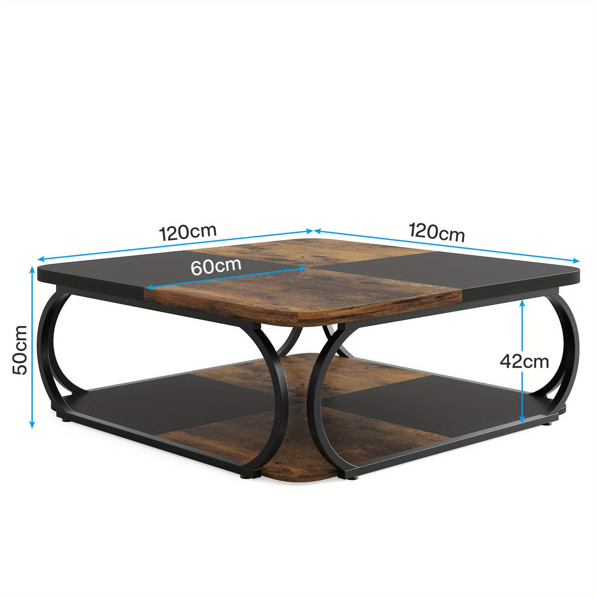farmhouse coffee table 40   tier storage shelf rustic - Temu