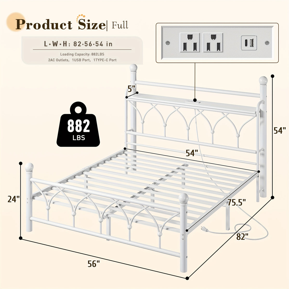twin full queen bed frame headboard metal twin full queen - Temu