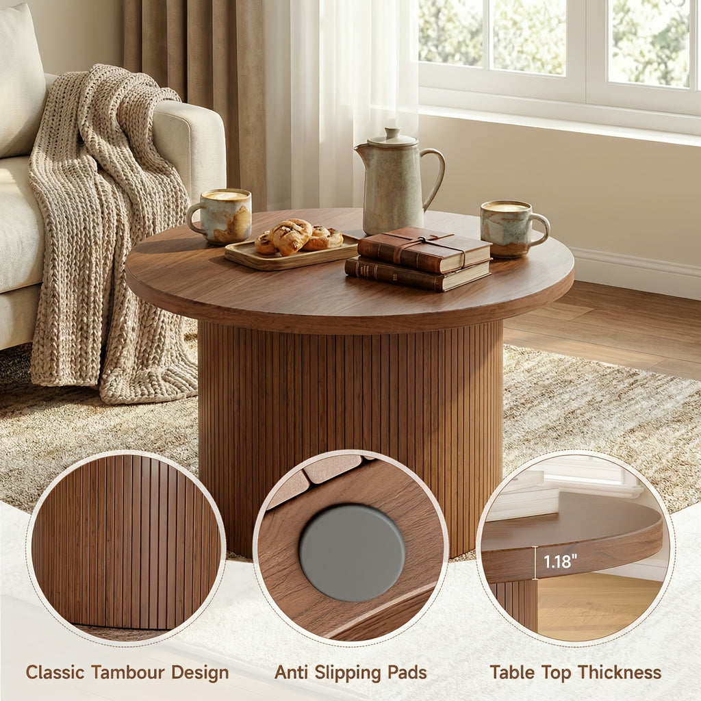 32 inch round coffee table modern suitable small space - Temu