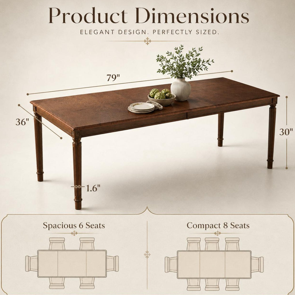grain farmhouse dining table set soft - Temu