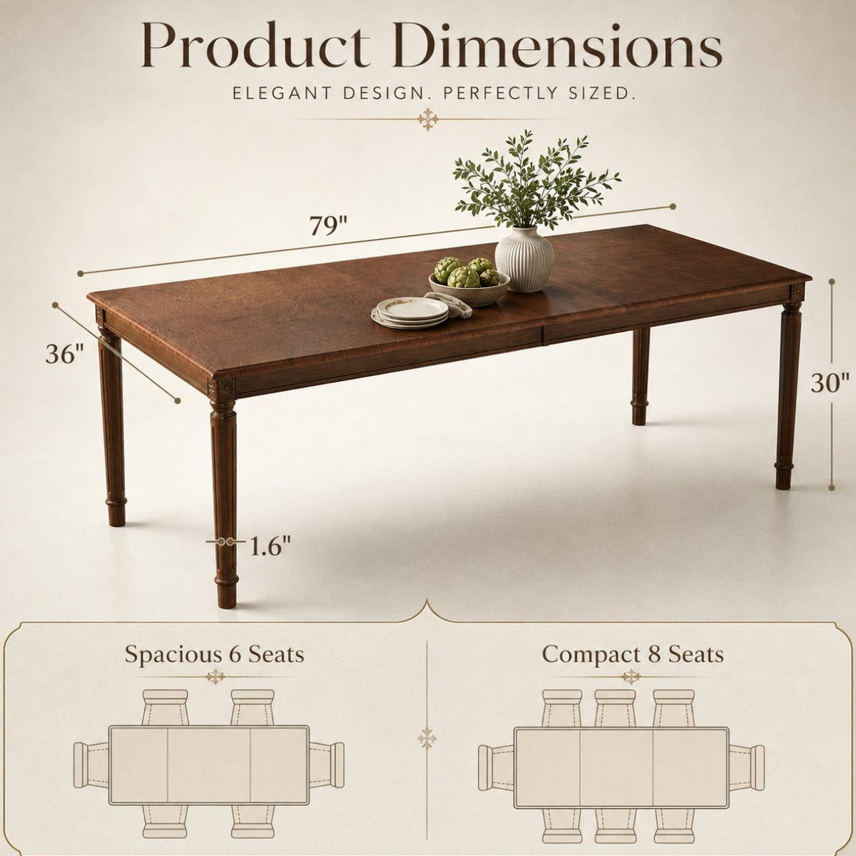 grain farmhouse dining table set soft - Temu