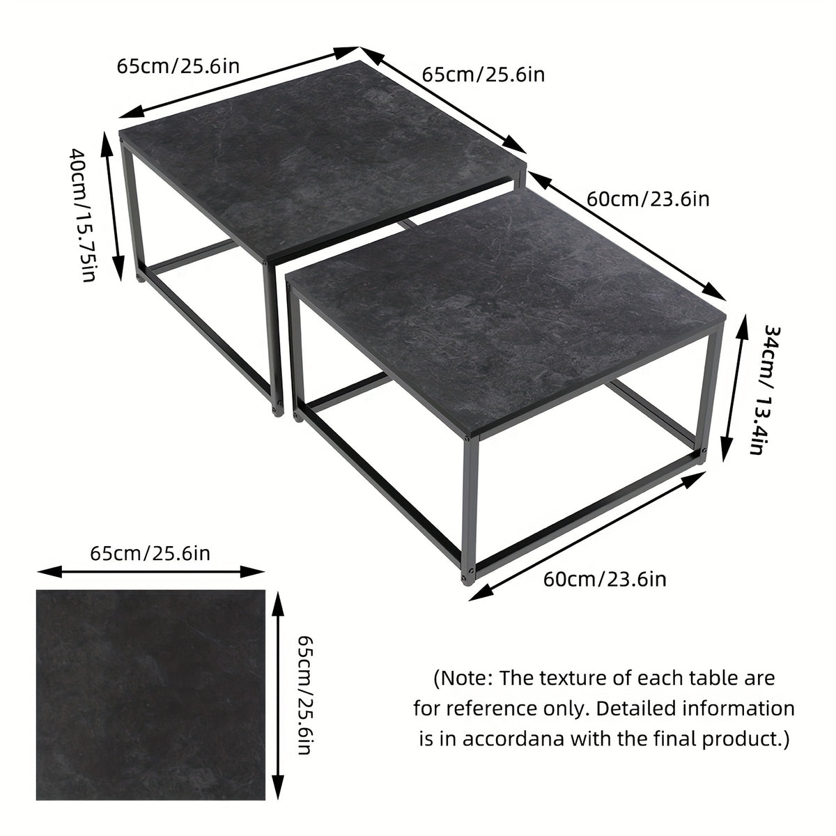 coffee table nesting sintered stone square nest - Temu