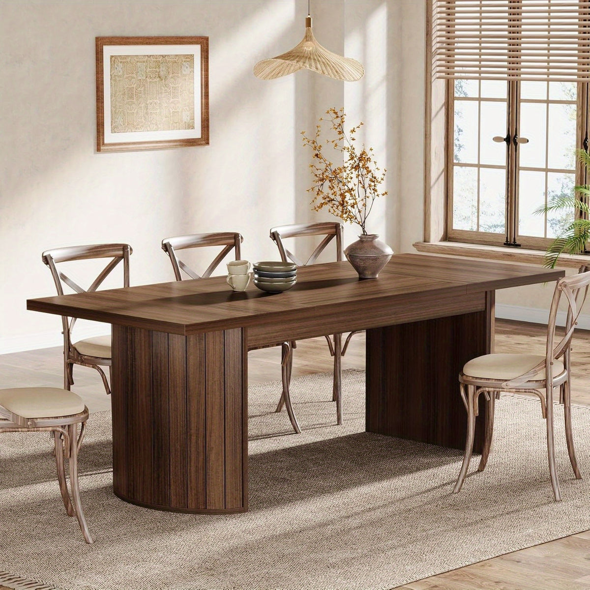 78 7 extra long dining table 6 8 people large farmhouse - Temu