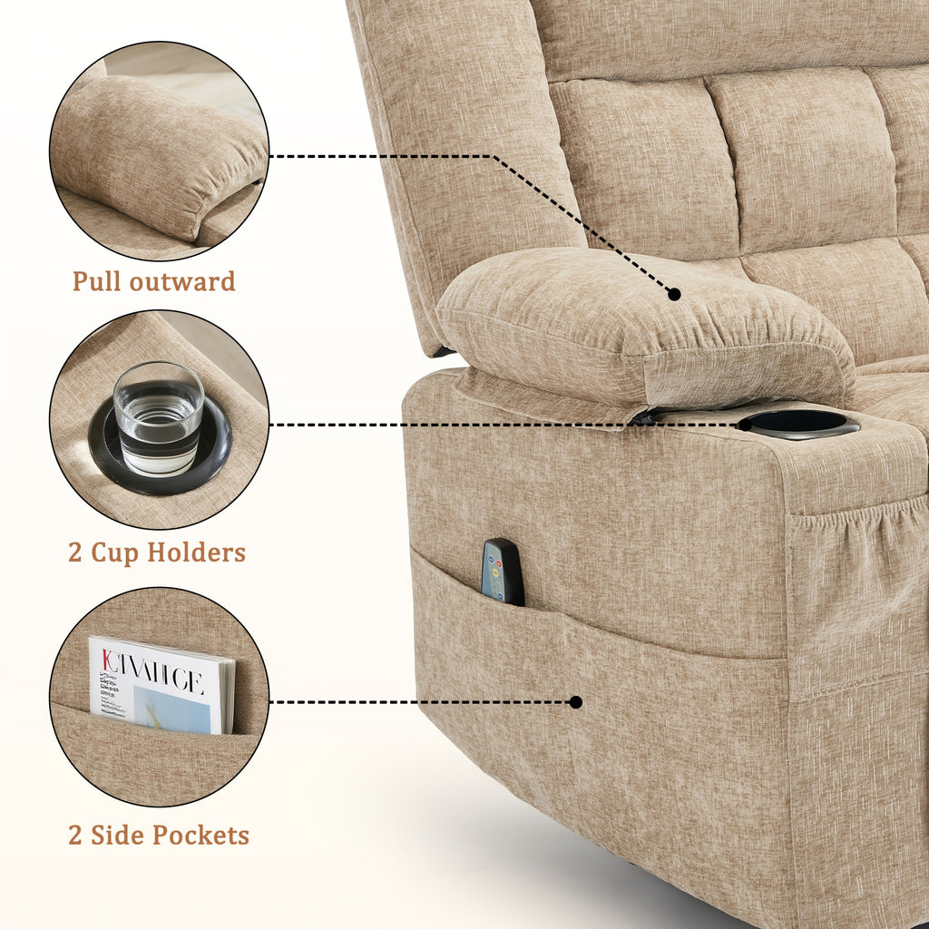 swivel recliner living room single lounge chair medium sized - Temu