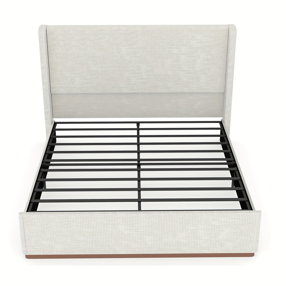 queen king size upholstered platform bed frame vertical - Temu