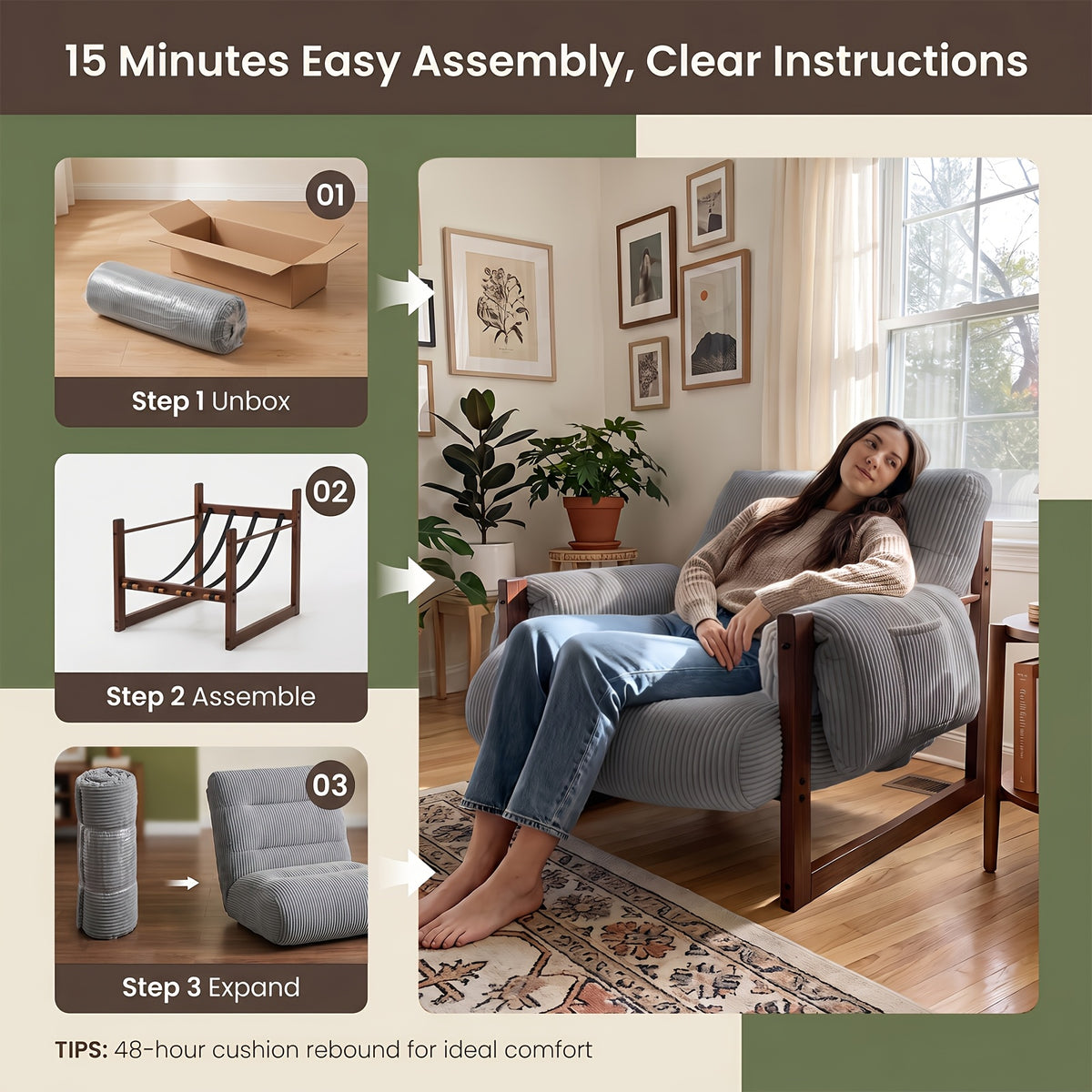 beige gray full body supportive leisure sofa wood grain - Temu