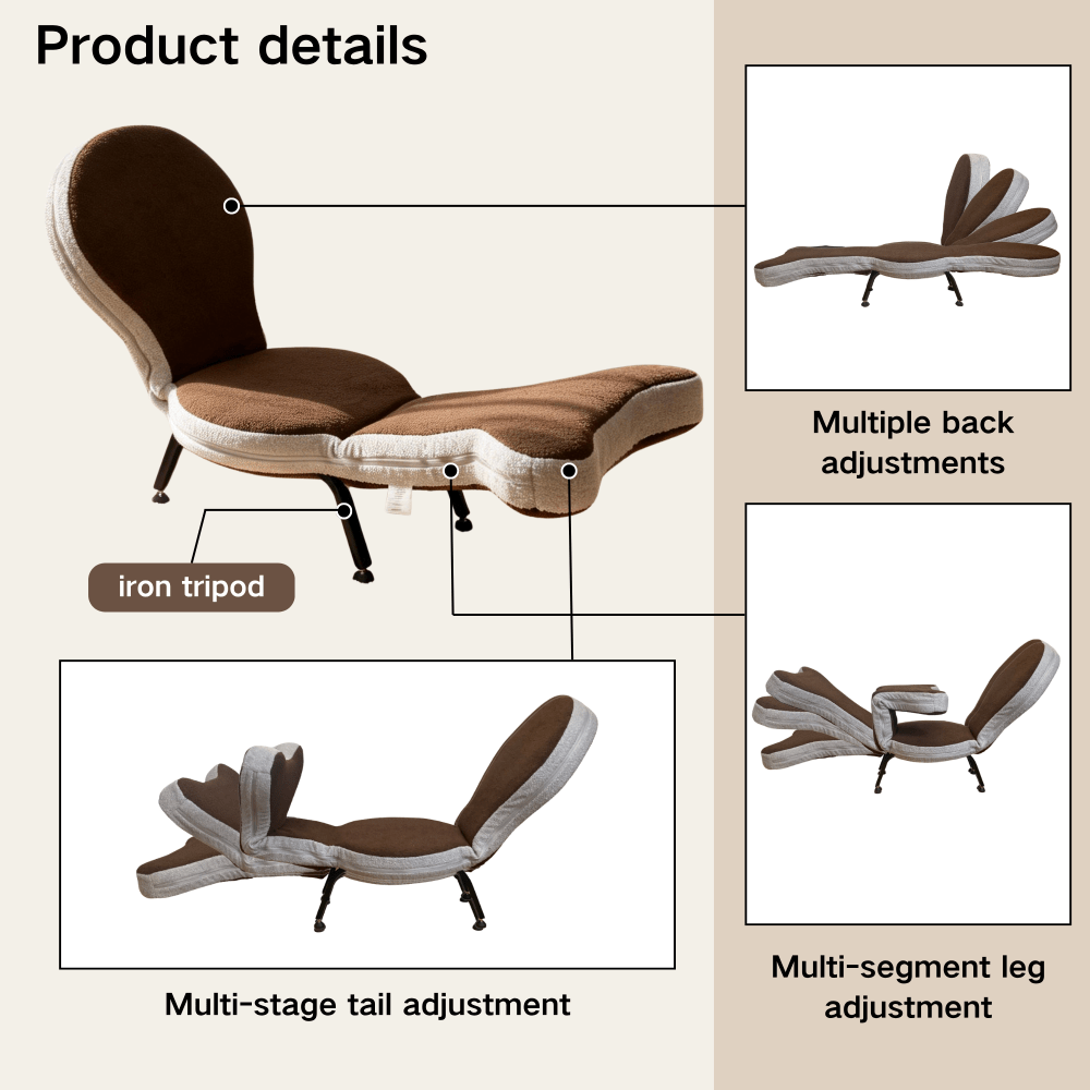 multi functional foldable lazy sofa chair made teddy velvet - Temu