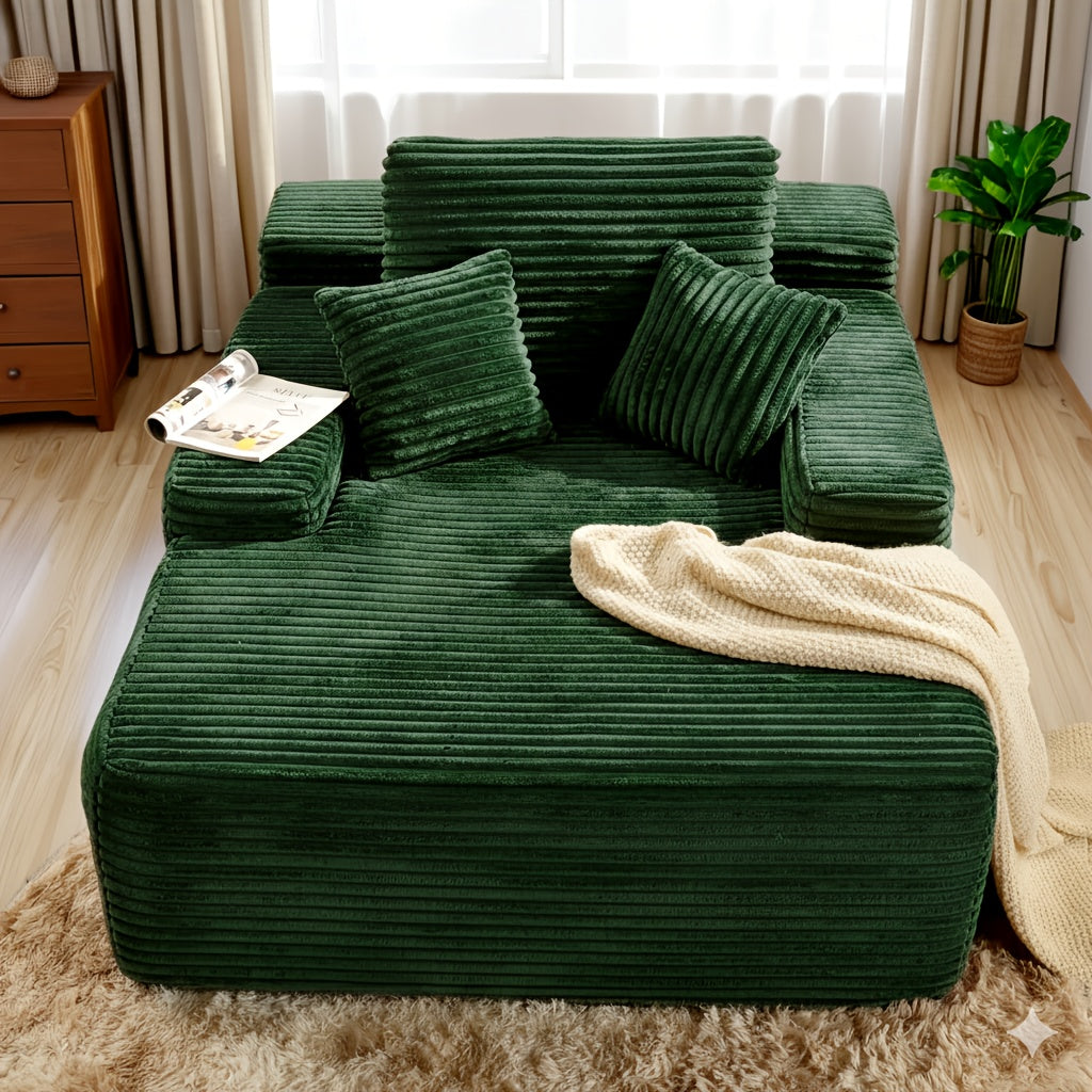 indoor lounge chair 47 24 flannel upholstered boneless sofa - Temu