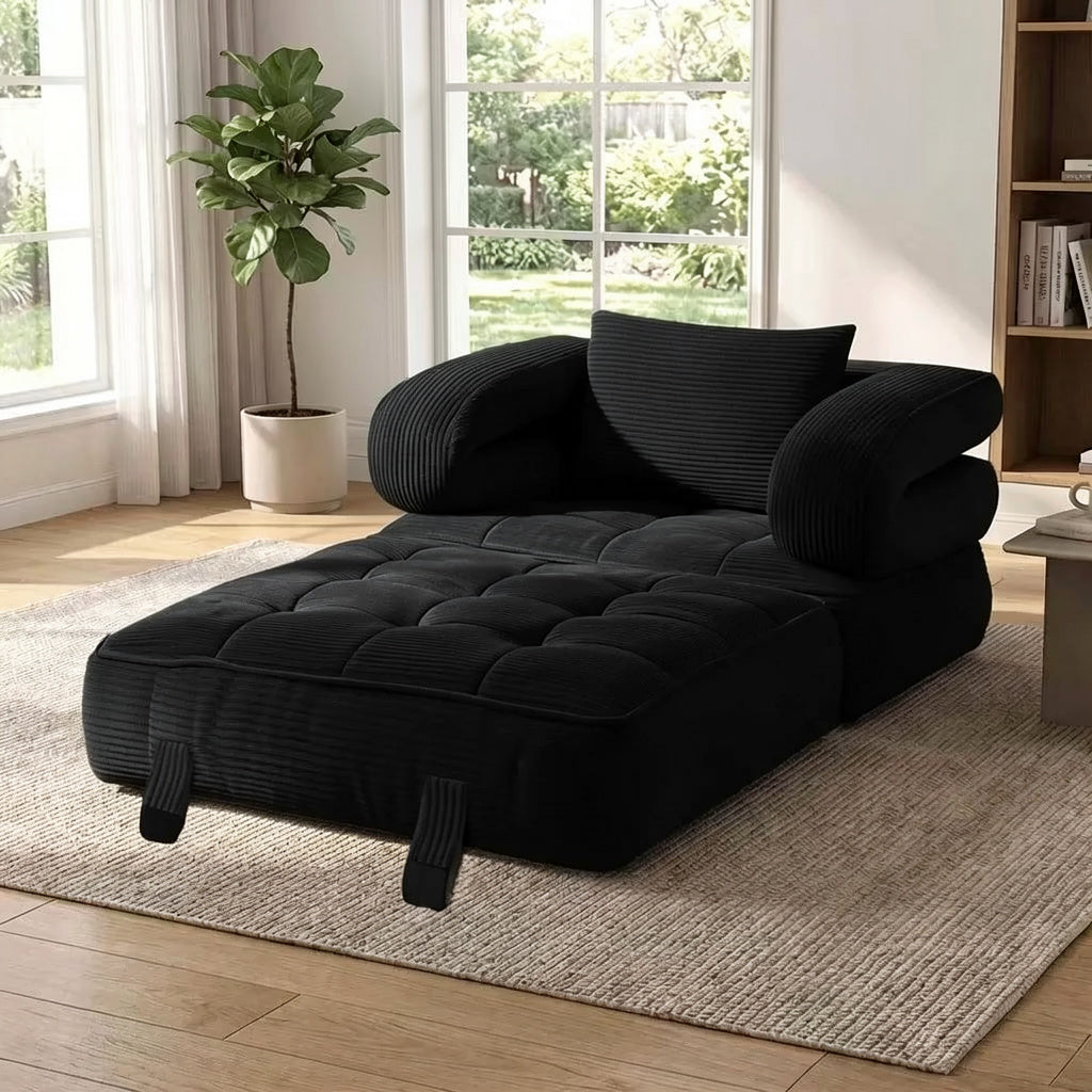 3 in 1 foldable lounge sofa a single chair bed backrest - Temu