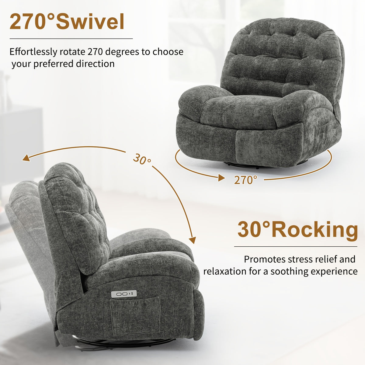 electric recliner living room a     rocking chair - Temu