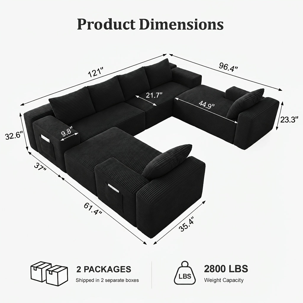 121 u shaped modular sectional sofa suitable holiday - Temu