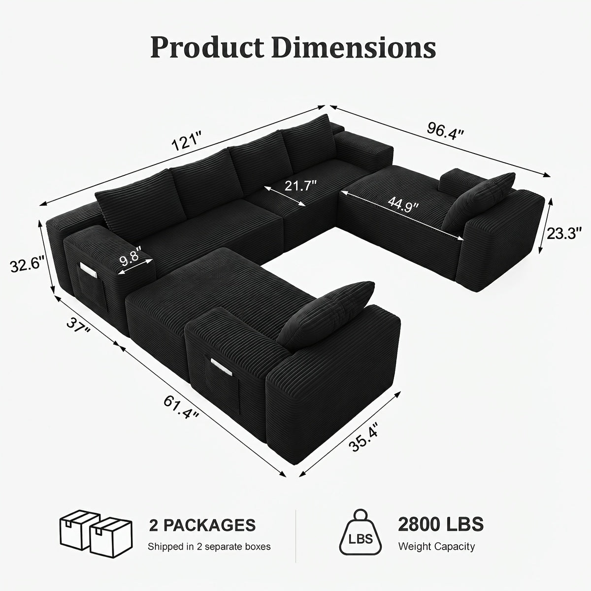 121 u shaped modular sectional sofa suitable holiday - Temu